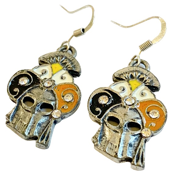 Venetian carnival masquerade earrings - Picture 1 of 3